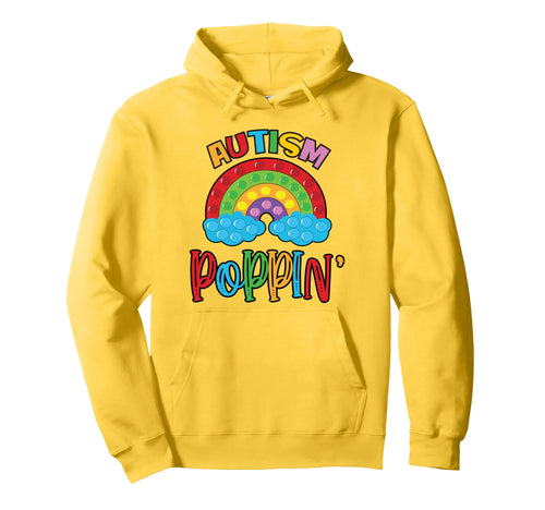 Rainbow Puzzle Autism Poppin Hoodie - Novelty Apparel Unisex - T-Shirt, Sweatshirt, Hoodie