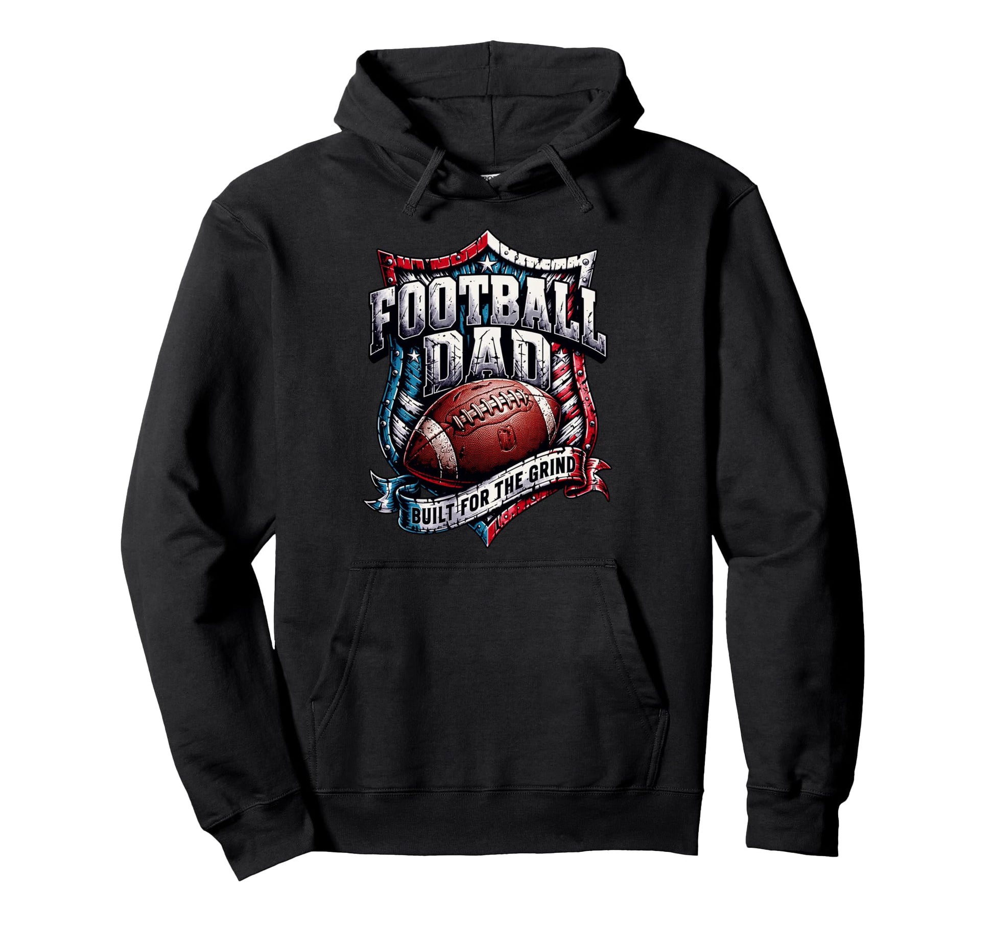 Patriotic American Football Papa Hoodie - Novelty Apparel Men Women - T-Shirt, Sweatshirt, Hoodie