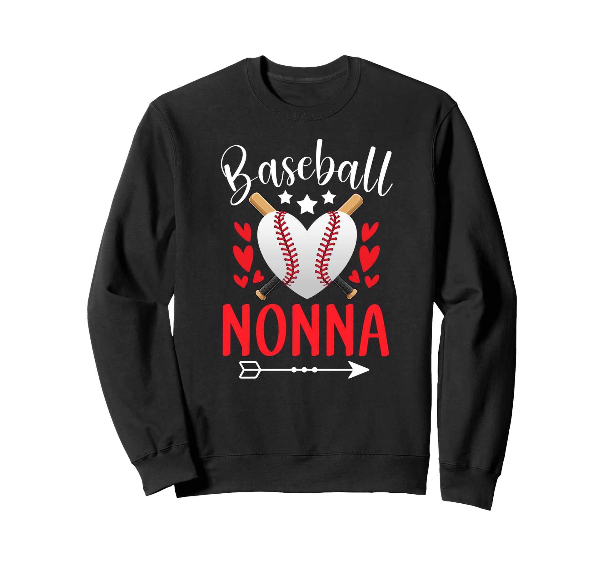 Baseball Nonna Grandma Nonna Baseball Sweatshirt - Unique Graphic Unisex - T-Shirt, Sweatshirt, Hoodie