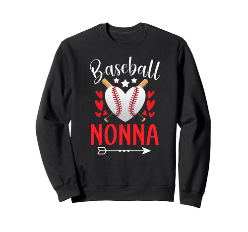 Baseball Nonna Grandma Nonna Baseball Sweatshirt - Unique Graphic Unisex - T-Shirt, Sweatshirt, Hoodie