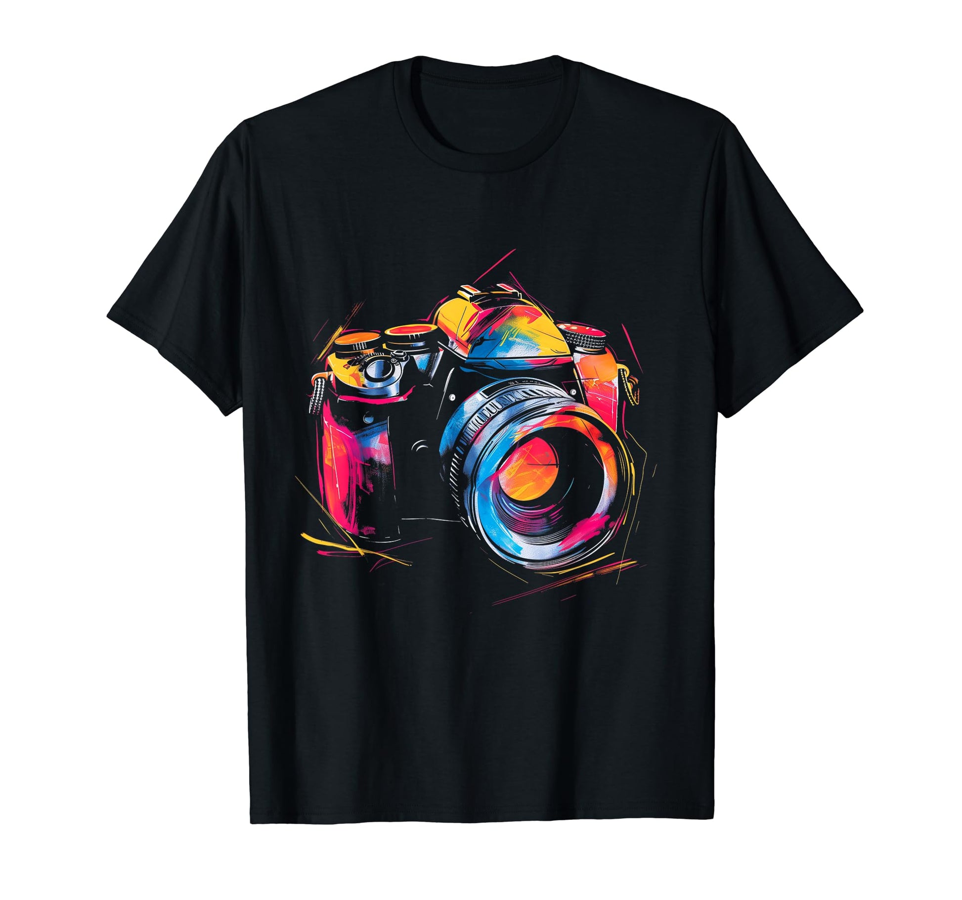 Camera Photography Watercolor Art T-Shirt - Minimalist Print Men Women - T-Shirt, Sweatshirt, Hoodie