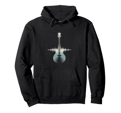 Guitar Sound Wave Musician Acoustic Concert Hoodie - Unique Graphic Unisex - T-Shirt, Sweatshirt, Hoodie