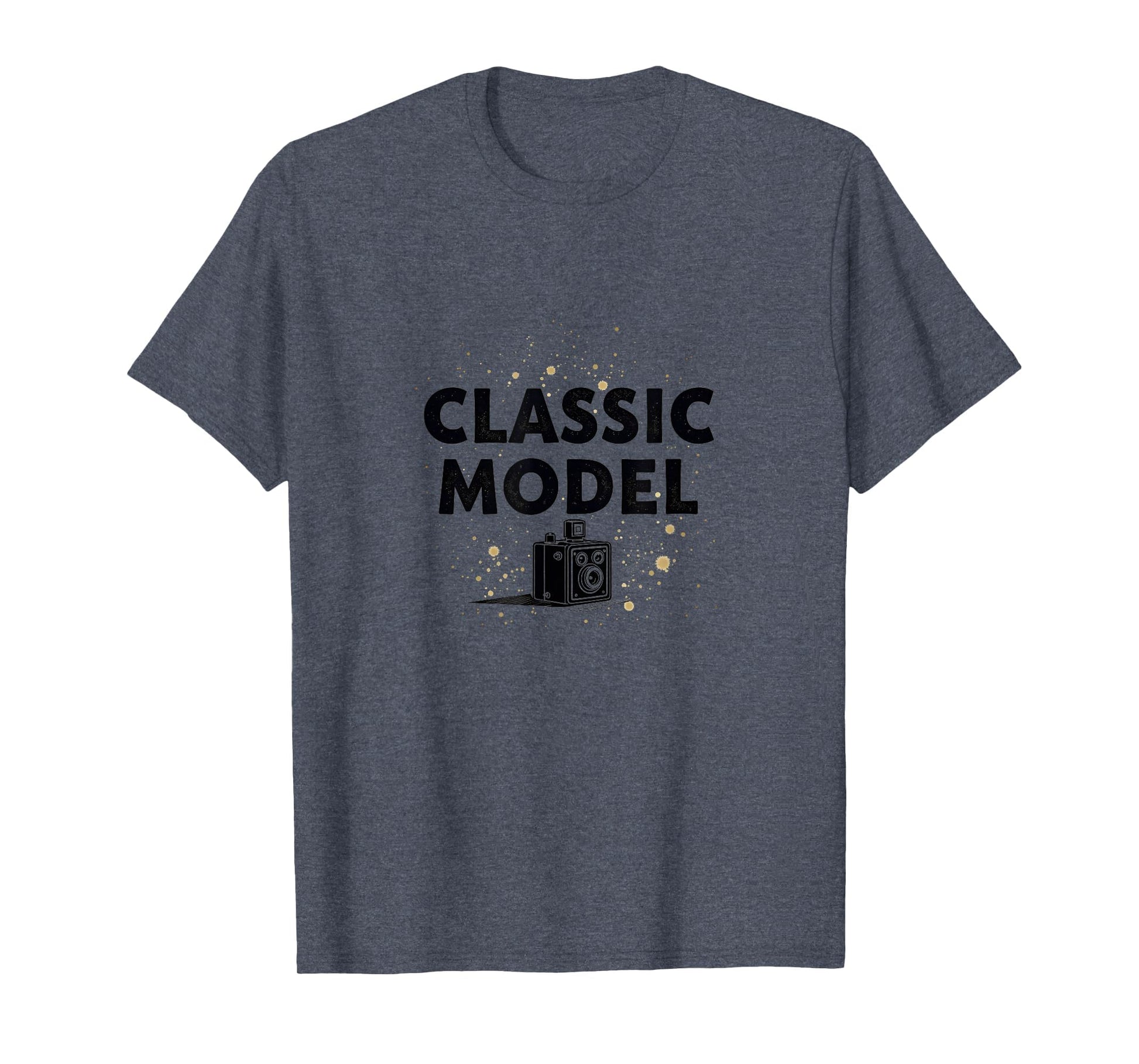 Model 1900S Camera Nostalgia Heather Blue T-Shirt - Unique Graphic Unisex - T-Shirt, Sweatshirt, Hoodie