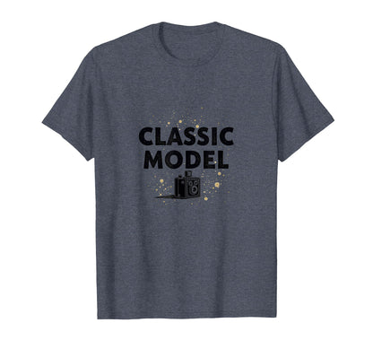 Model 1900S Camera Nostalgia Heather Blue T-Shirt - Unique Graphic Unisex - T-Shirt, Sweatshirt, Hoodie