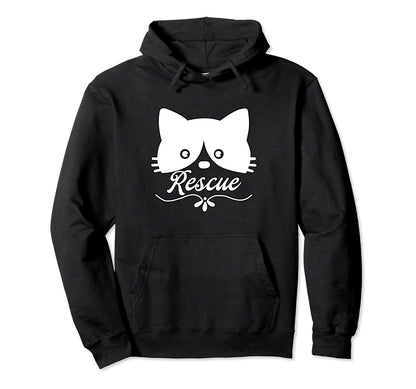 Rescue Cat Adopt Do Not Shop Rainbow Hoodie - Aesthetic Graphic for Adults - T-Shirt, Sweatshirt, Hoodie
