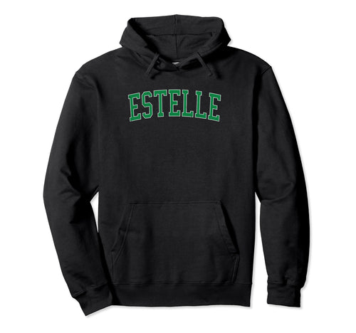 Estelle La Distressed Green Varsity Hoodie - Casual Everyday Wear Men Women - T-Shirt, Sweatshirt, Hoodie