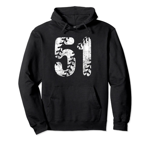 Baseball Softball Mom 51 Number 51 Hoodie - Aesthetic Graphic Men Women - T-Shirt, Sweatshirt, Hoodie