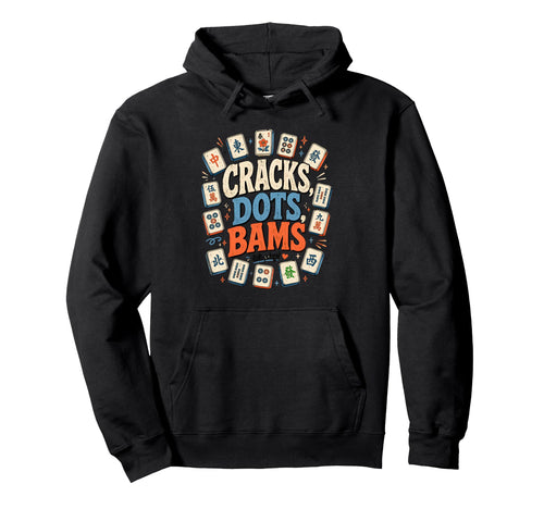 Funny Mahjong Cracks Dots Bams Tile Game Hoodie - Graphic Print Men Women - T-Shirt, Sweatshirt, Hoodie