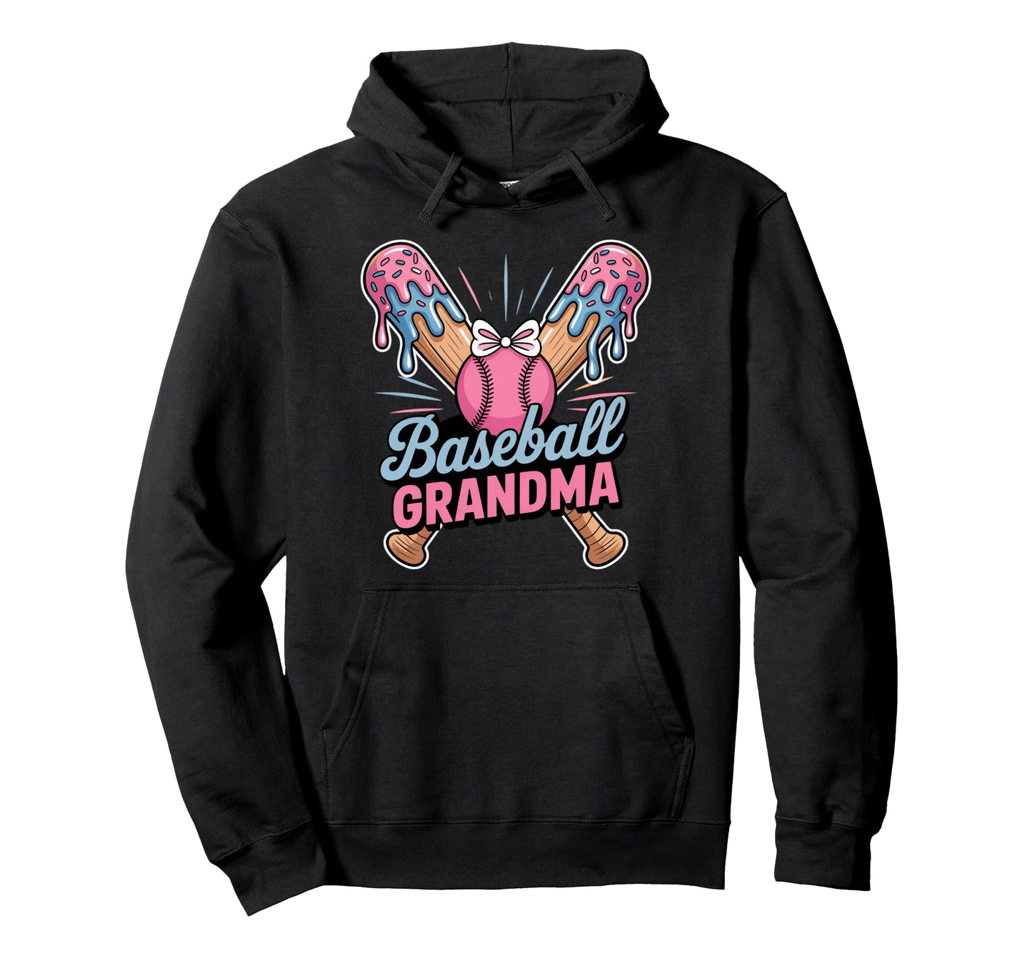 Grandma Coquette Ribbon Ice Cream Drip Hoodie - Novelty Apparel Unisex - T-Shirt, Sweatshirt, Hoodie