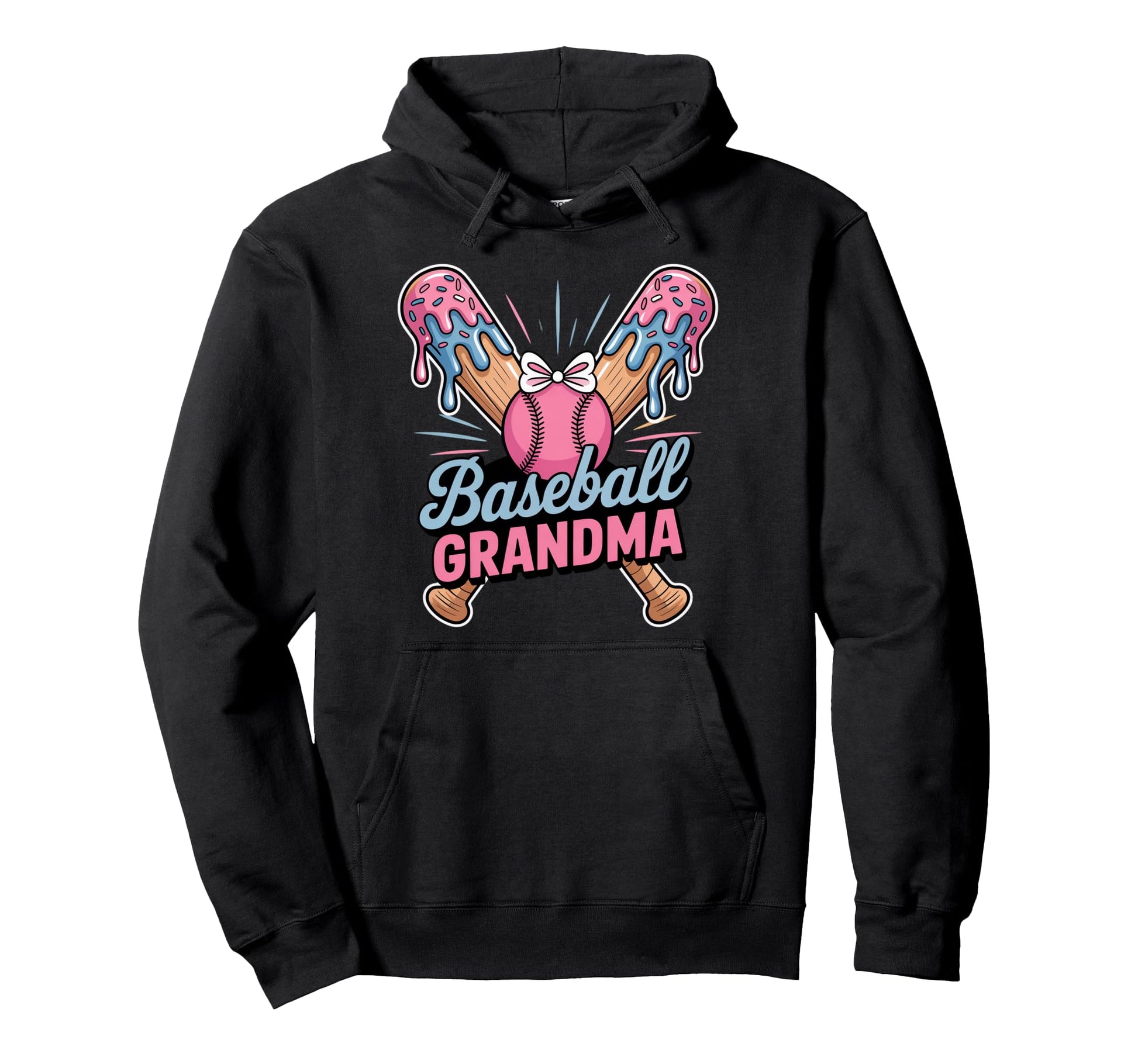 Grandma Coquette Ribbon Ice Cream Drip Hoodie - Novelty Apparel Unisex - T-Shirt, Sweatshirt, Hoodie