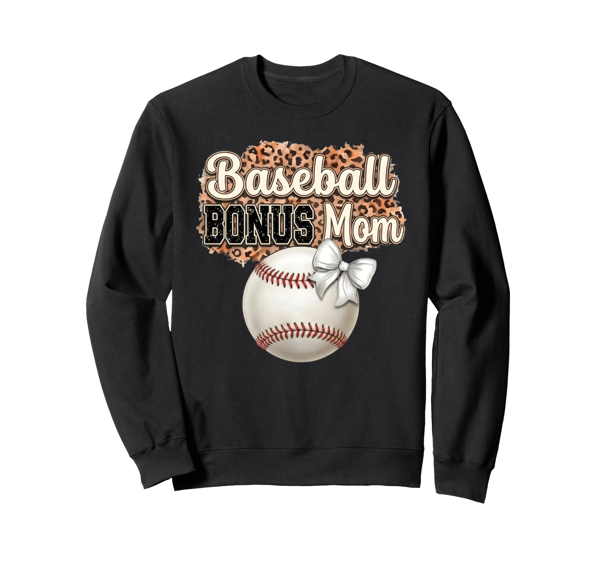 Leopard Bonus Mom Baseball Sweatshirt - Custom Art Print Men Women - T-Shirt, Sweatshirt, Hoodie