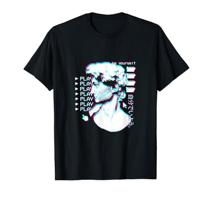 Be Yourself Vaporwave Aesthetic Glitch T-Shirt - Minimalist Print Unisex - T-Shirt, Sweatshirt, Hoodie