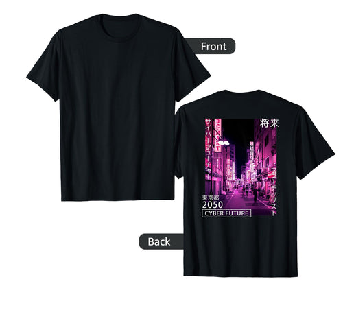 Japanese Aesthetic Cyber Future T-Shirt - Custom Art Print Unisex - T-Shirt, Sweatshirt, Hoodie