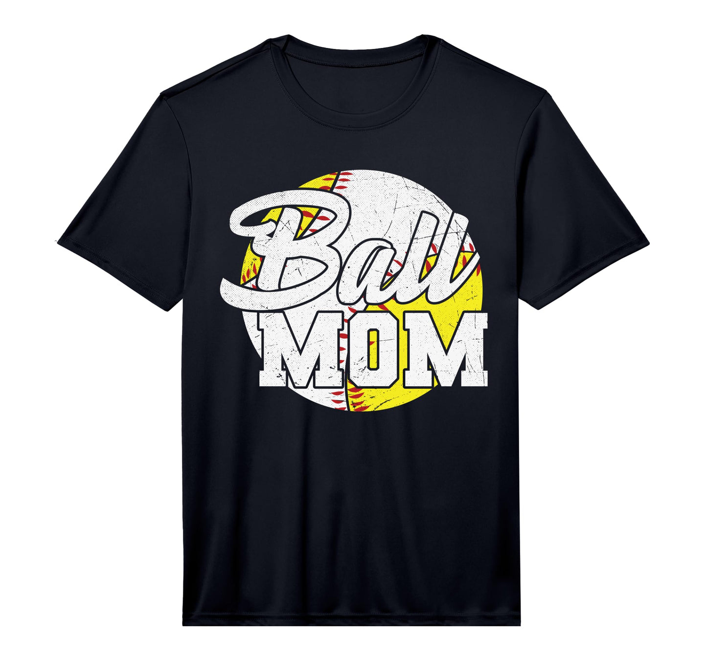 Mens Softball Baseball Ball Mom T-Shirt - Trendy Graphic for Adults - T-Shirt, Sweatshirt, Hoodie