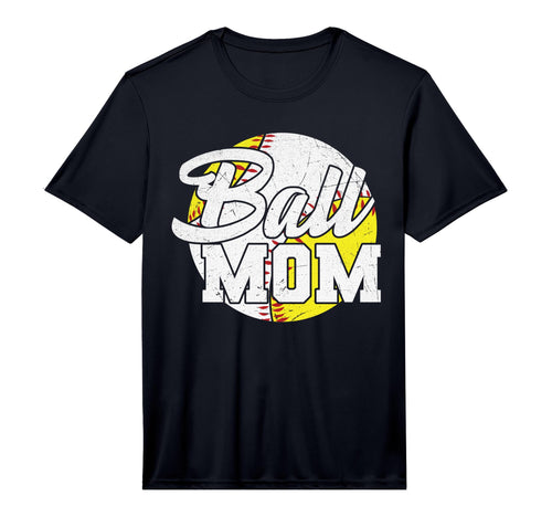 Mens Softball Baseball Ball Mom T-Shirt - Trendy Graphic for Adults - T-Shirt, Sweatshirt, Hoodie