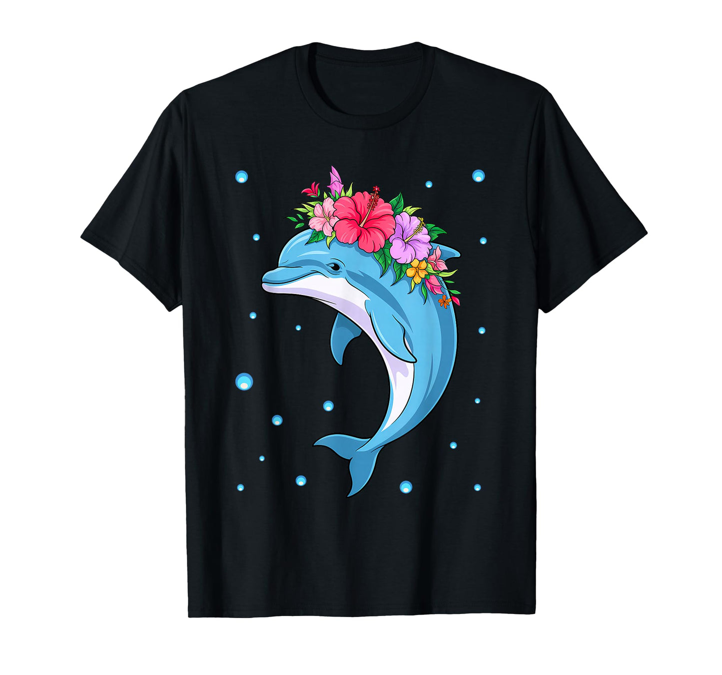 Dolphin Flowers Coconut Y2K 2000S T-Shirt - Minimalist Print for Adults - T-Shirt, Sweatshirt, Hoodie