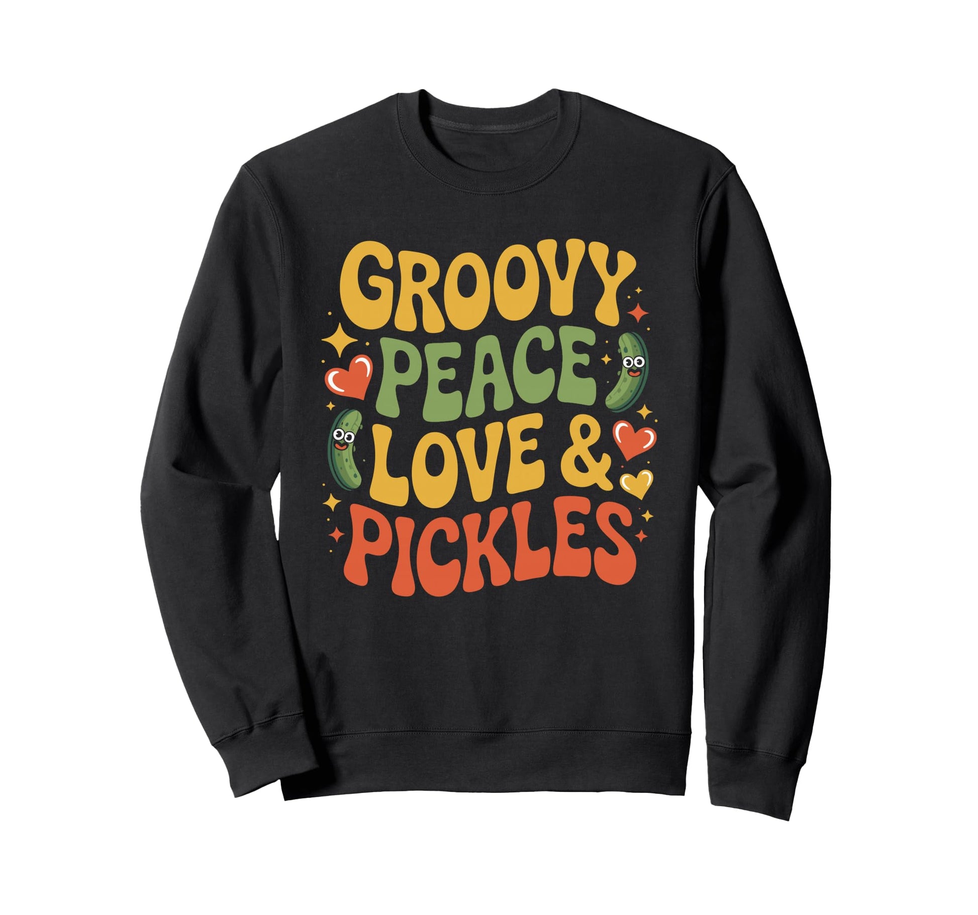 Peace Love Pickles Boho Sweatshirt - Trendy Graphic for Adults - T-Shirt, Sweatshirt, Hoodie