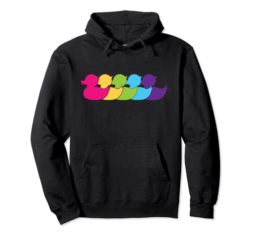 Yellow Rainbow Rubber Duck 70S 80S Funny Hoodie - Trendy Graphic Men Women - T-Shirt, Sweatshirt, Hoodie