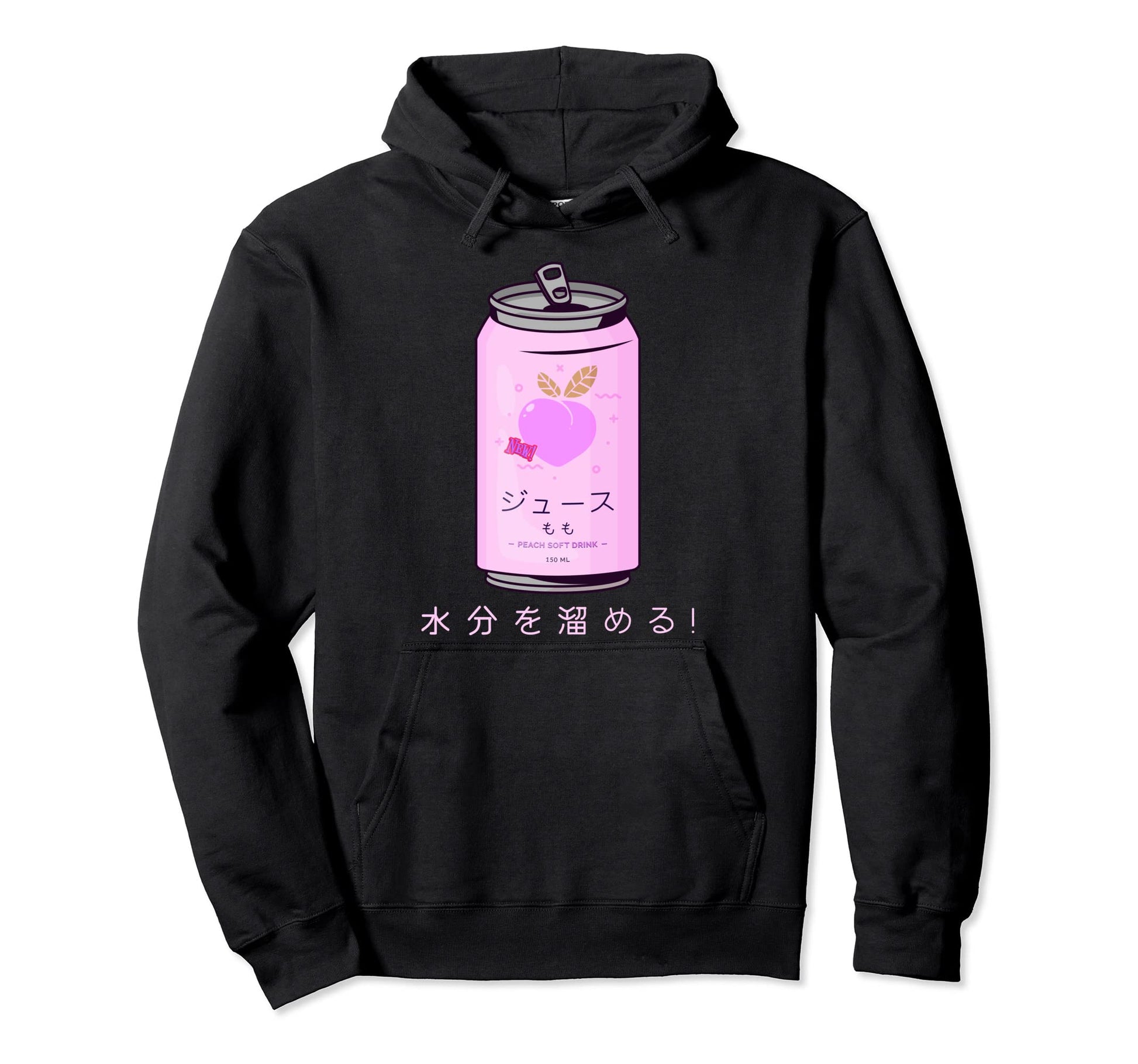 90S Japanese Aesthetic Peach Juice Hoodie - Custom Art Print for Adults - T-Shirt, Sweatshirt, Hoodie