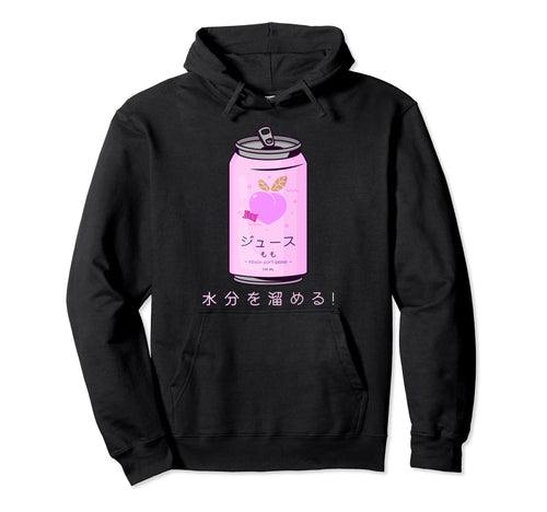 90S Japanese Aesthetic Peach Juice Hoodie - Custom Art Print for Adults - T-Shirt, Sweatshirt, Hoodie
