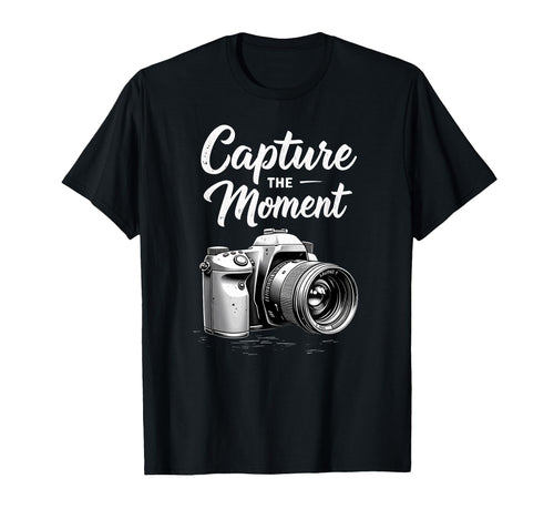Capture Moment Camera Photography T-Shirt - Minimalist Print Men Women - T-Shirt, Sweatshirt, Hoodie