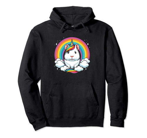 Unicorn Guinea Pig Rainbow Guinea Pig Hoodie - Unique Graphic for Adults - T-Shirt, Sweatshirt, Hoodie