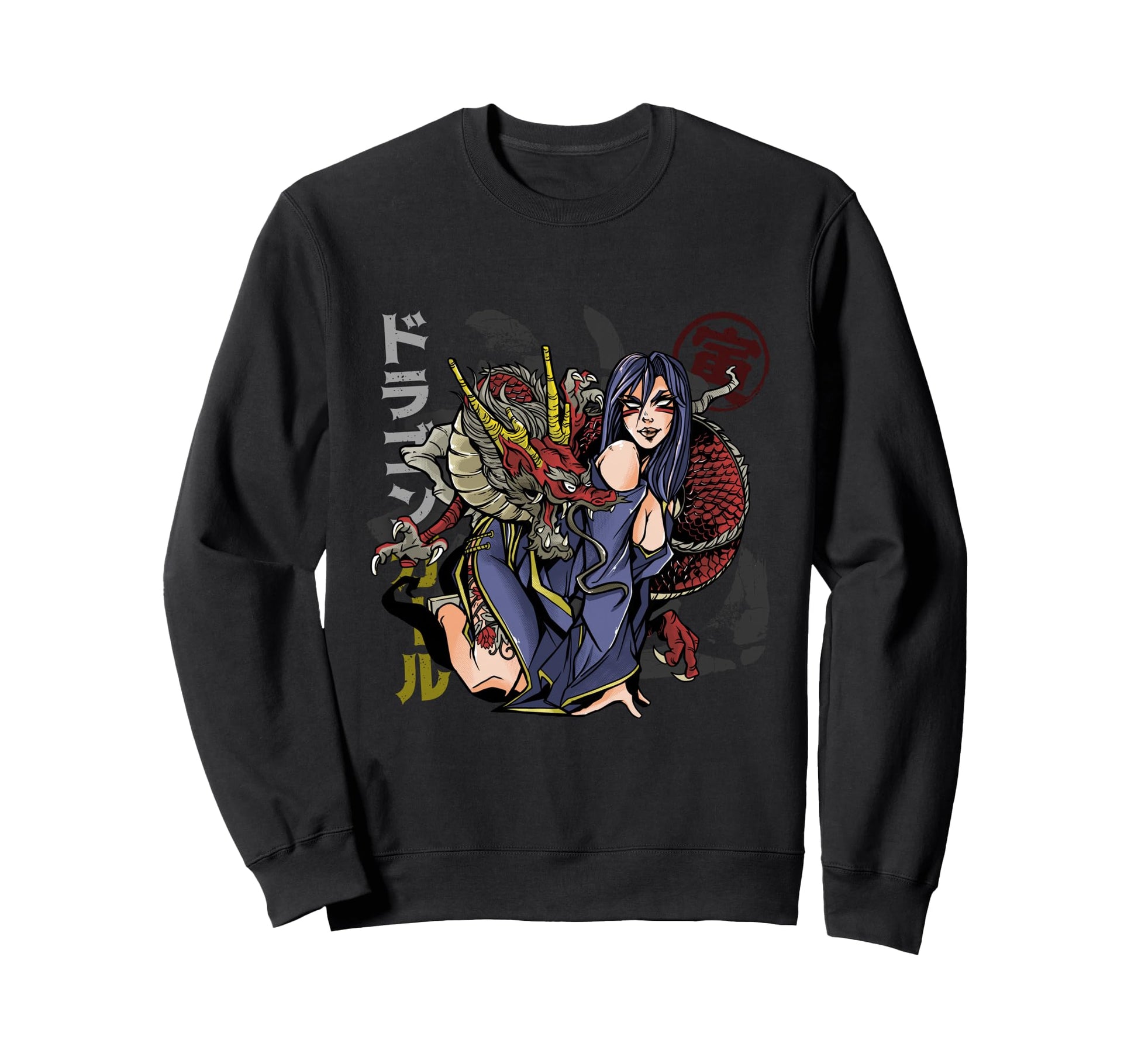 Dragon Japan Egirl Aesthetic Pastel Sweatshirt - Minimalist Print Unisex - T-Shirt, Sweatshirt, Hoodie