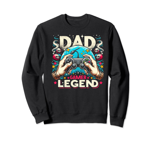 Gamer Dad Game Controller Gaming Sweatshirt - Graphic Print Men Women - T-Shirt, Sweatshirt, Hoodie