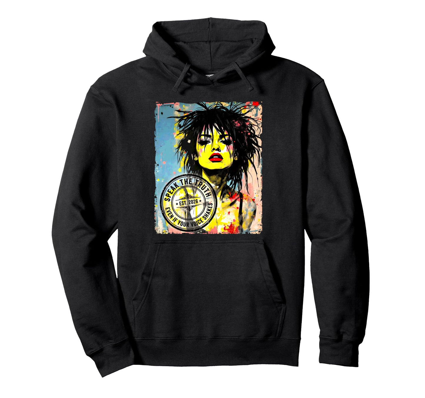 Punk Colorful Pop Art 90S Graffiti Hoodie - Graphic Print for Adults - T-Shirt, Sweatshirt, Hoodie