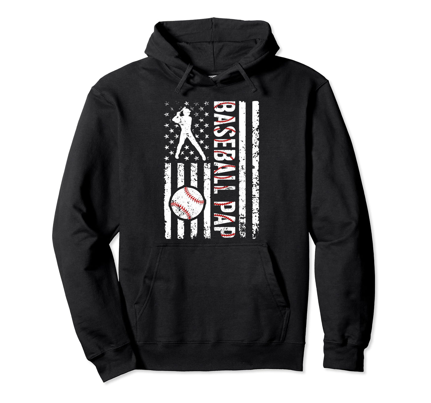 Baseball Pap Baseball Player Pap Us Flag Hoodie - Novelty Apparel Unisex - T-Shirt, Sweatshirt, Hoodie