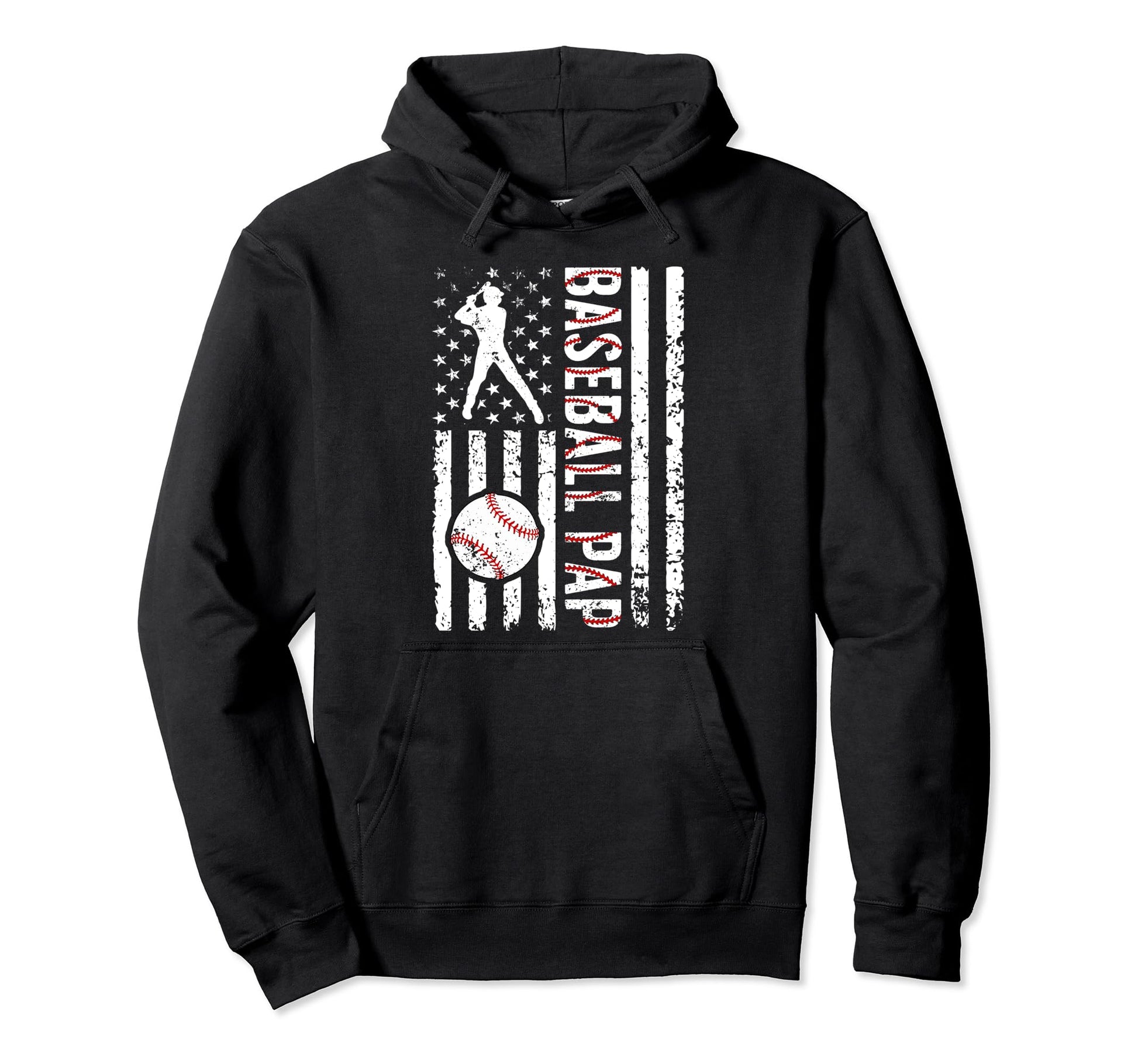 Baseball Pap Baseball Player Pap Us Flag Hoodie - Novelty Apparel Unisex - T-Shirt, Sweatshirt, Hoodie