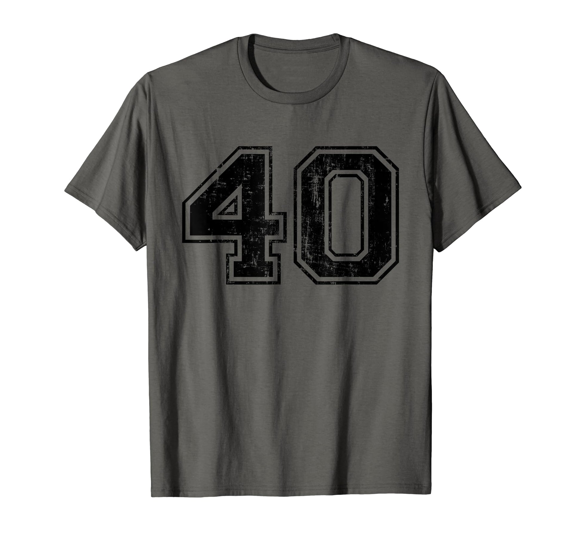Number 40 Varsity Distressed Sport Team T-Shirt - Trendy Graphic Unisex - T-Shirt, Sweatshirt, Hoodie