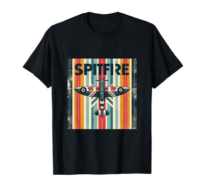 Ww2 Spitfire Raf Warplane Rainbow T-Shirt - Minimalist Print Men Women - T-Shirt, Sweatshirt, Hoodie