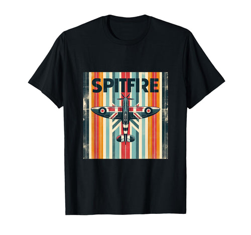 Ww2 Spitfire Raf Warplane Rainbow T-Shirt - Minimalist Print Men Women - T-Shirt, Sweatshirt, Hoodie