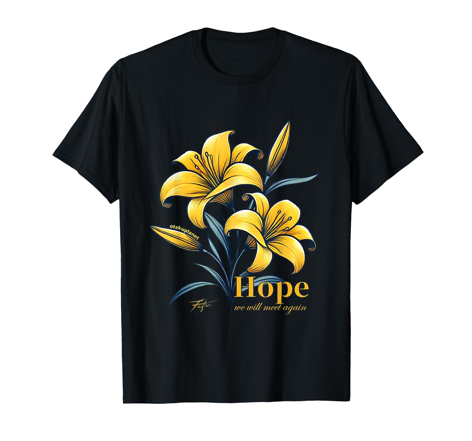 Yellow Lily Japanese Vaporwave Grunge T-Shirt - Novelty Apparel for Adults - T-Shirt, Sweatshirt, Hoodie