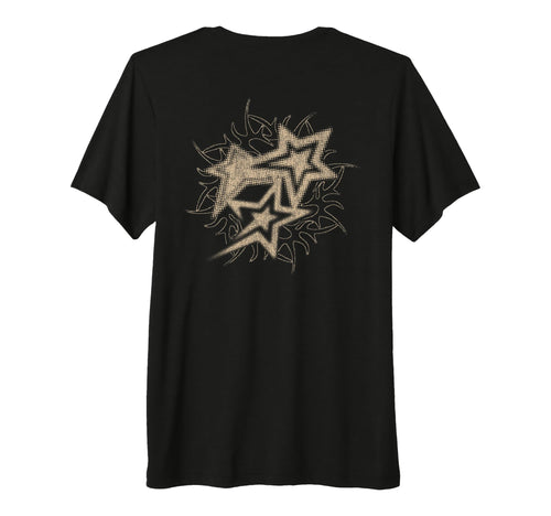 Y2K Grunge Stars 2000S Beige Tattoo Tri T-Shirt - Unique Graphic Unisex - T-Shirt, Sweatshirt, Hoodie