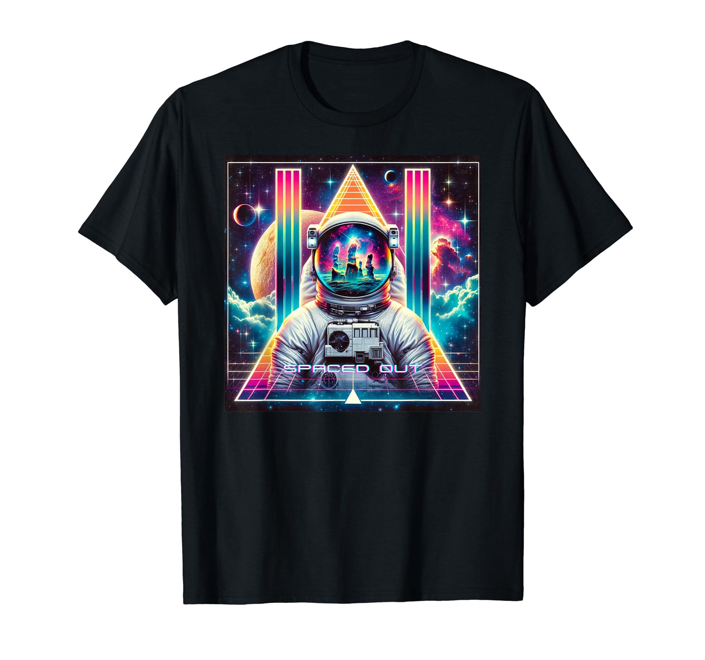 Astronaut Spaced Out Vaporwave T-Shirt - Graphic Print for Adults - T-Shirt, Sweatshirt, Hoodie