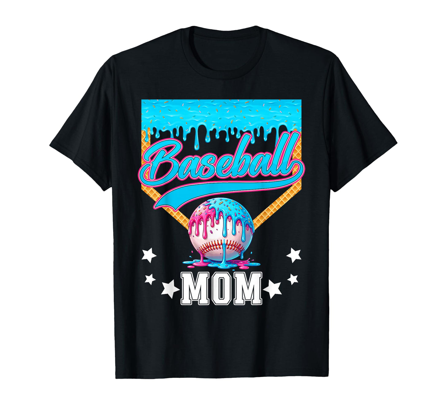 Baseball Mom Funny Mothers Day Ice T-Shirt - Aesthetic Graphic Unisex - T-Shirt, Sweatshirt, Hoodie