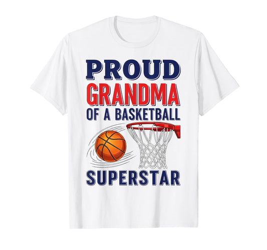 Proud Grandma Basketball Player T-Shirt - Novelty Apparel for Adults - T-Shirt, Sweatshirt, Hoodie