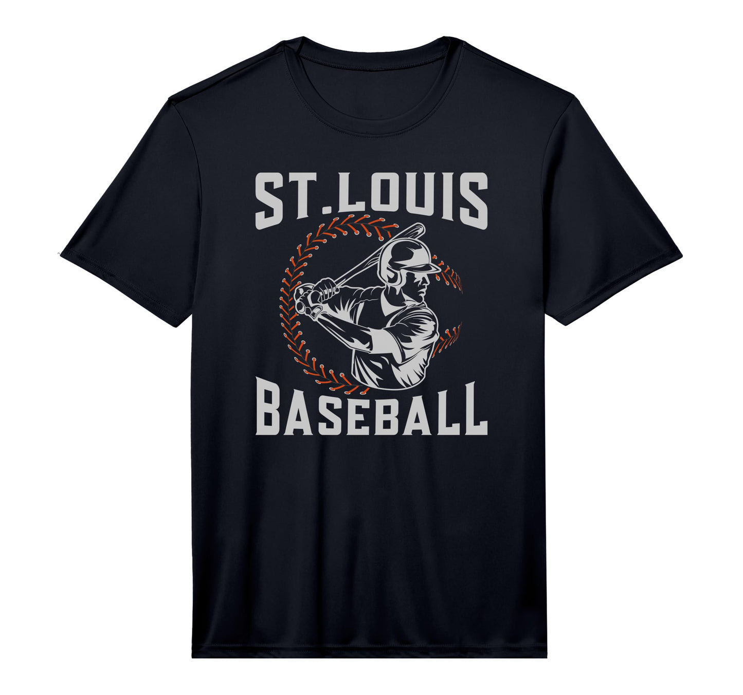 Mens St Louis Baseball Baseball T-Shirt - Custom Art Print for Adults - T-Shirt, Sweatshirt, Hoodie
