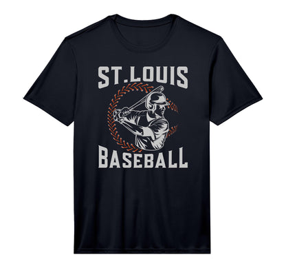 Mens St Louis Baseball Baseball T-Shirt - Custom Art Print for Adults - T-Shirt, Sweatshirt, Hoodie