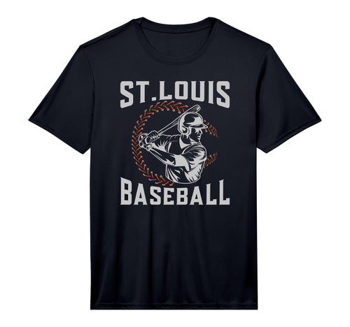Mens St Louis Baseball Baseball T-Shirt - Custom Art Print for Adults - T-Shirt, Sweatshirt, Hoodie