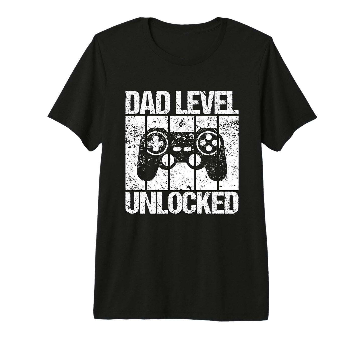 Dad Level Unlocked Gaming Controller T-Shirt - Minimalist Print for Adults - T-Shirt, Sweatshirt, Hoodie