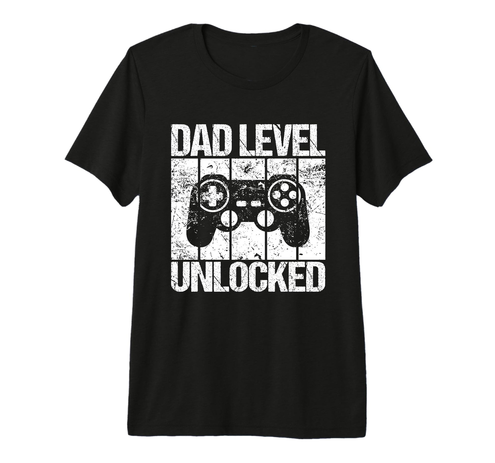 Dad Level Unlocked Gaming Controller T-Shirt - Minimalist Print for Adults - T-Shirt, Sweatshirt, Hoodie