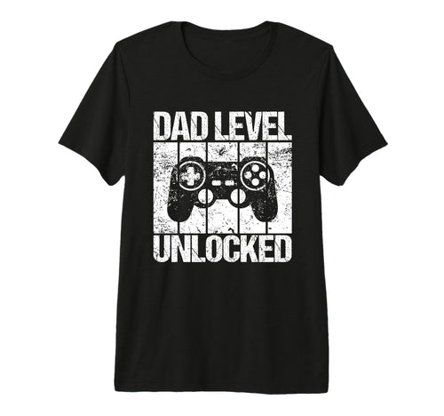 Dad Level Unlocked Gaming Controller T-Shirt - Minimalist Print for Adults - T-Shirt, Sweatshirt, Hoodie