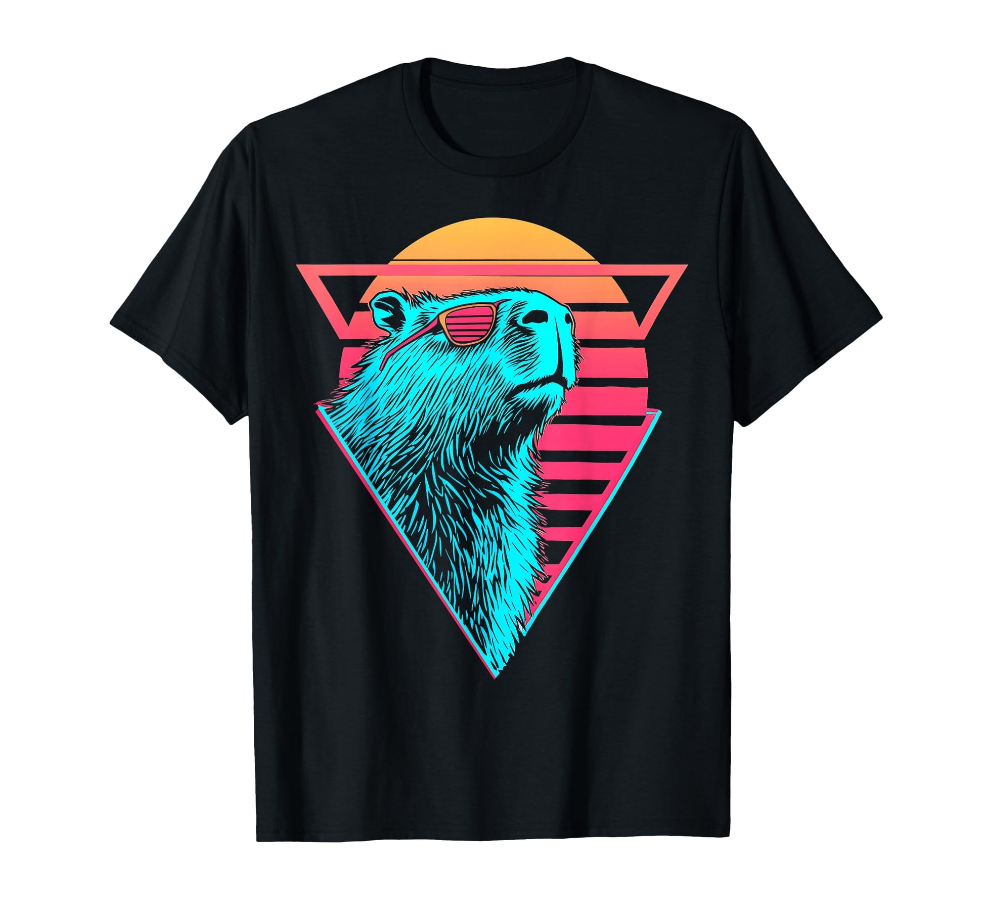 Capybara Capibara Sunglasses Vaporwave T-Shirt - Streetwear Style Unisex - T-Shirt, Sweatshirt, Hoodie