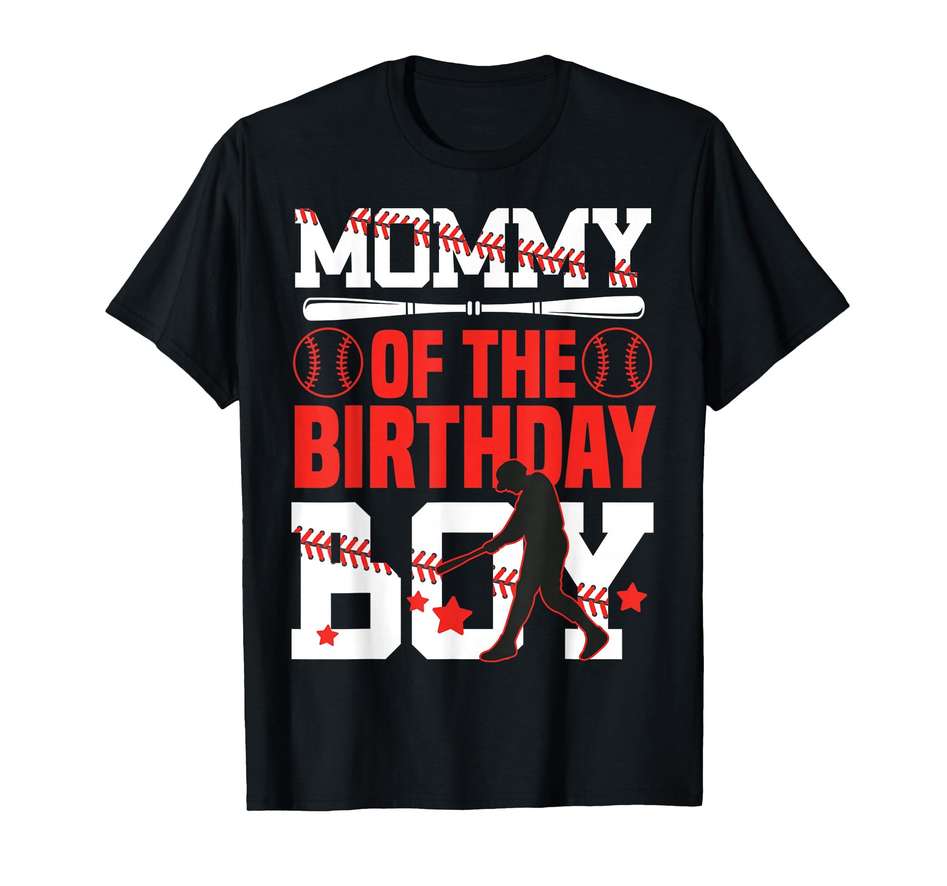 Mommy Birthday Baseball Bat Ball Family T-Shirt - Custom Art Print Unisex - T-Shirt, Sweatshirt, Hoodie