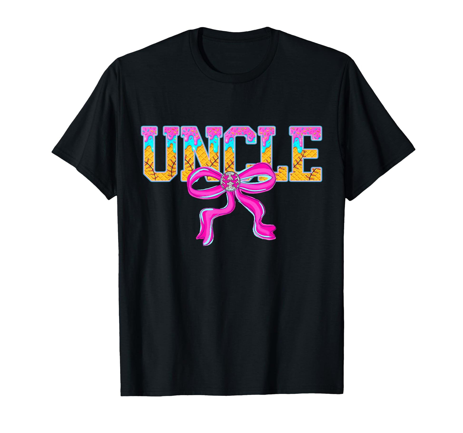 Baseball Uncle Ice Cream Drip T-Shirt - Casual Everyday Wear for Adults - T-Shirt, Sweatshirt, Hoodie