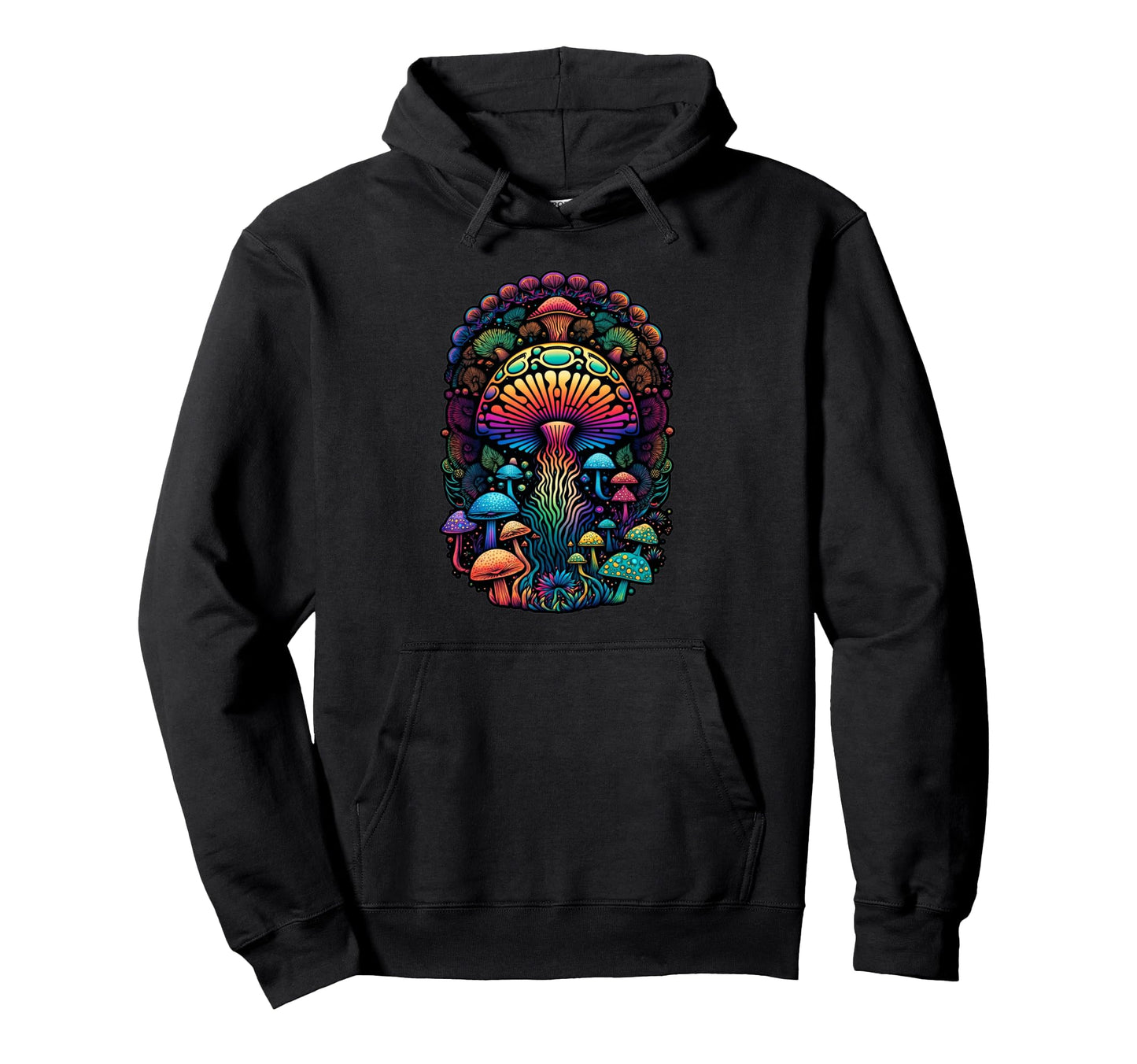 Colorful Trippy Mushroom Fantasy Nature Hoodie - Novelty Apparel Men Women - T-Shirt, Sweatshirt, Hoodie