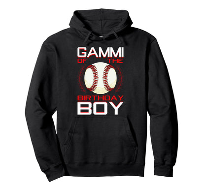 Gammi Birthday Baseball Theme Bday Hoodie - Aesthetic Graphic Men Women - T-Shirt, Sweatshirt, Hoodie